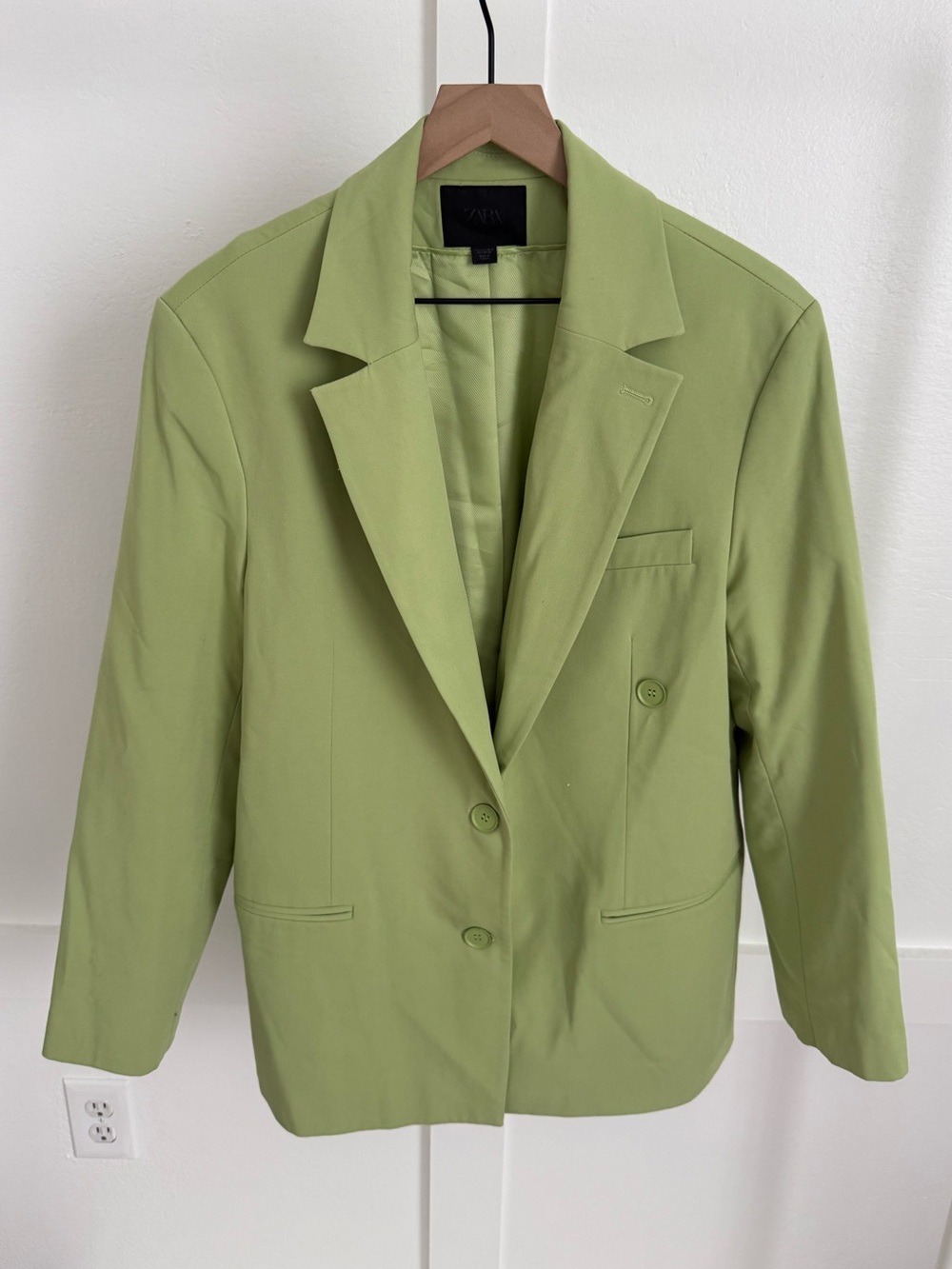 Zara Green Oversized Blazer Jacket